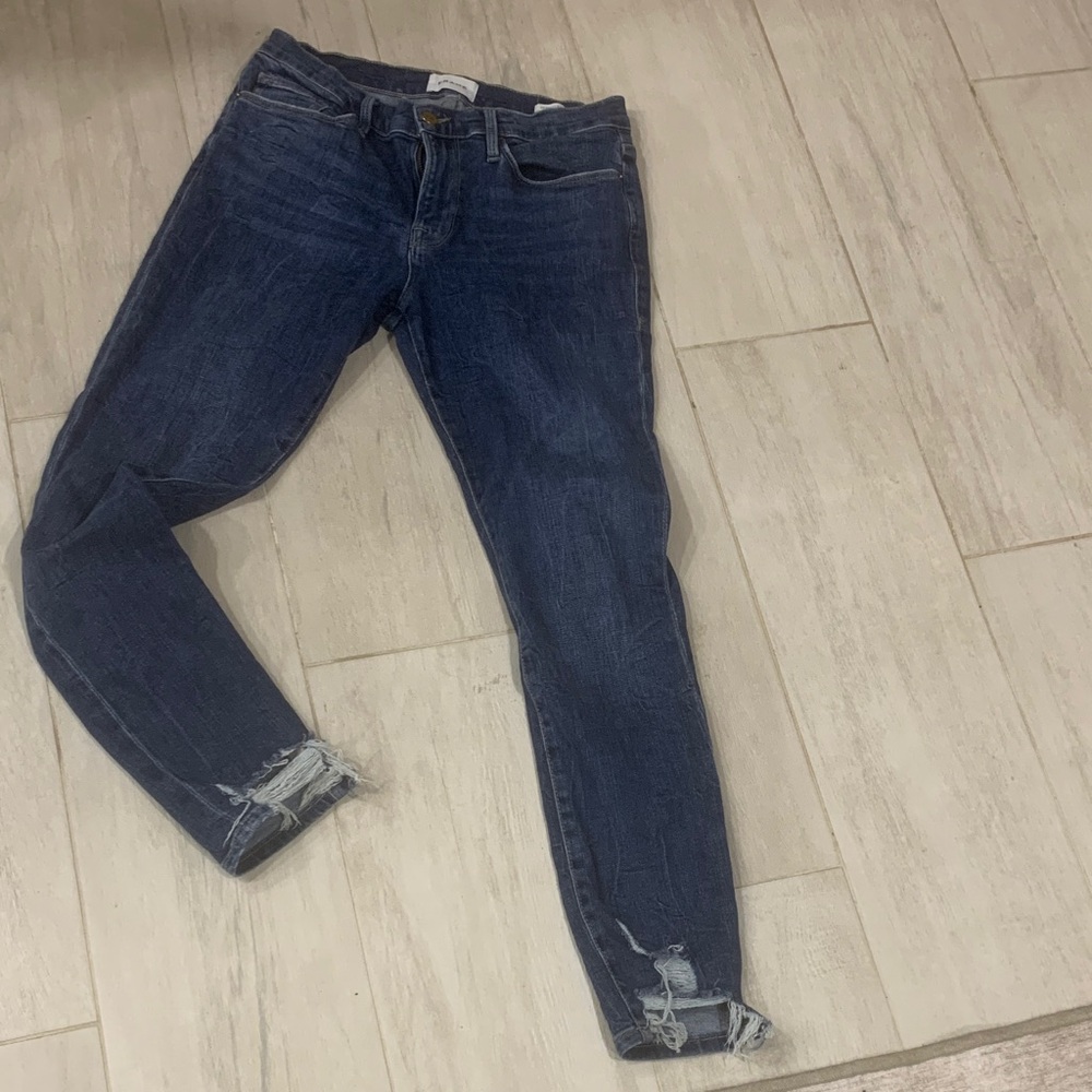 Frame Denim Dark Blue Ankle Jeans
